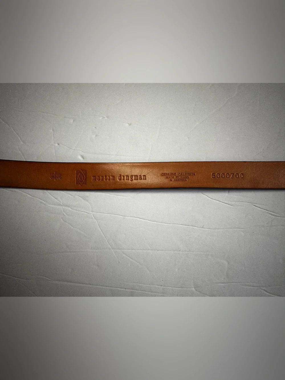 Martin Dingman Men’s Brown 1” Genuine Leather Belt- Size 38